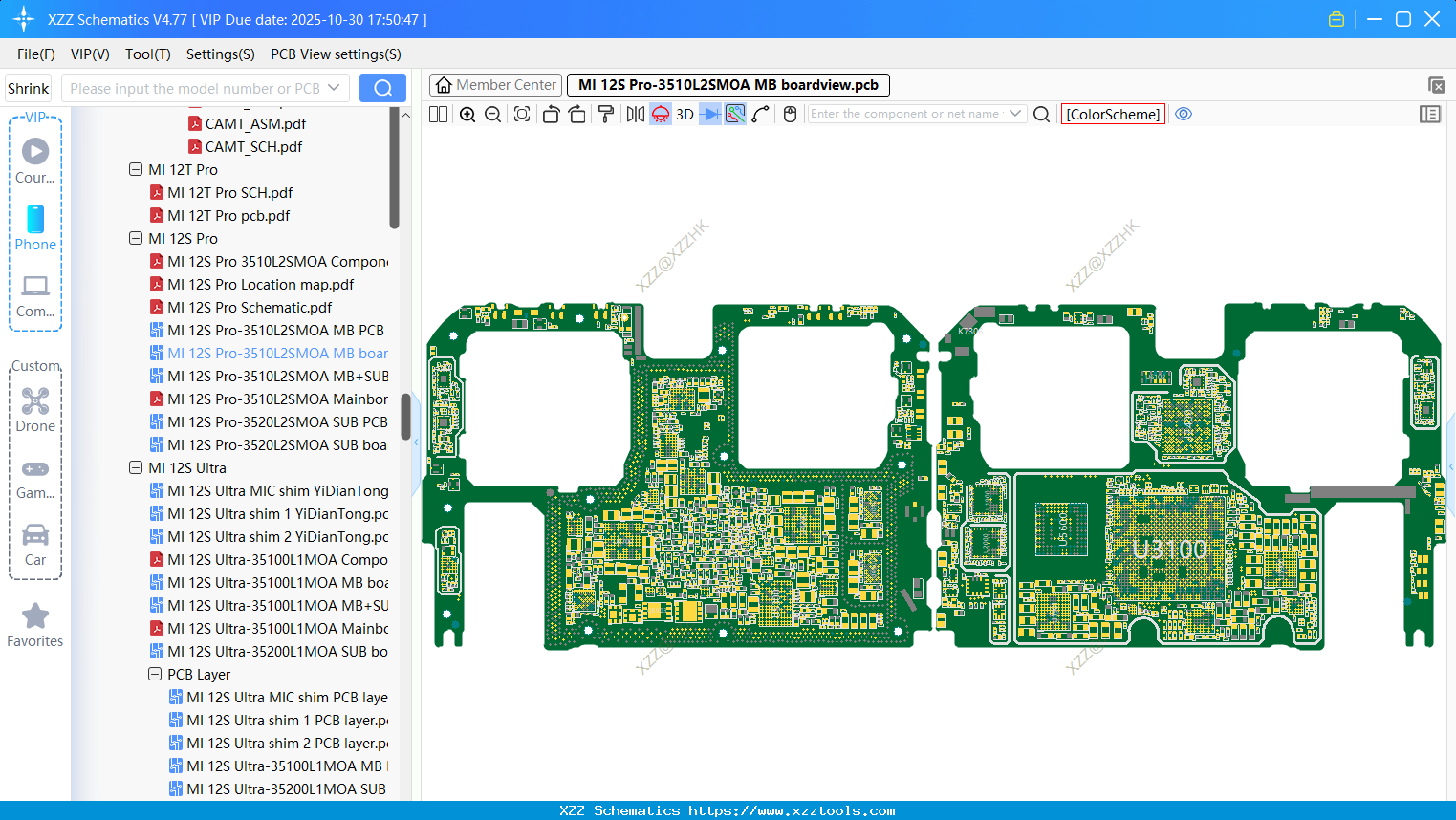 Xiaomi MI 12S Pro-3510L2SMOA MB Boardview